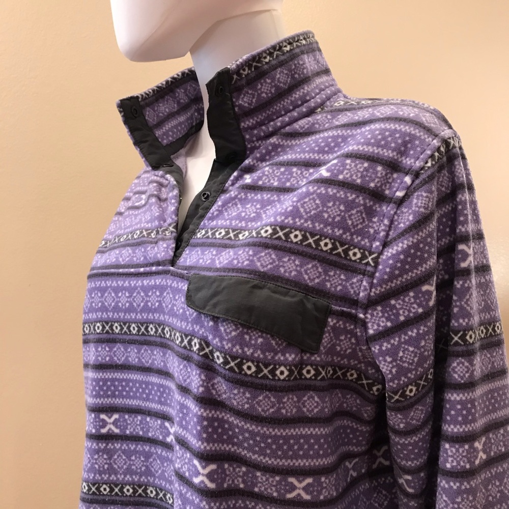 Jachs Cabin Fleece Pullover Sweater Womens Size Large Lavender Grey Outerwear - Picture 12 of 15
